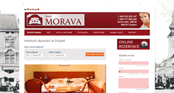 Desktop Screenshot of hotel-morava-znojmo.cz