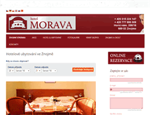 Tablet Screenshot of hotel-morava-znojmo.cz